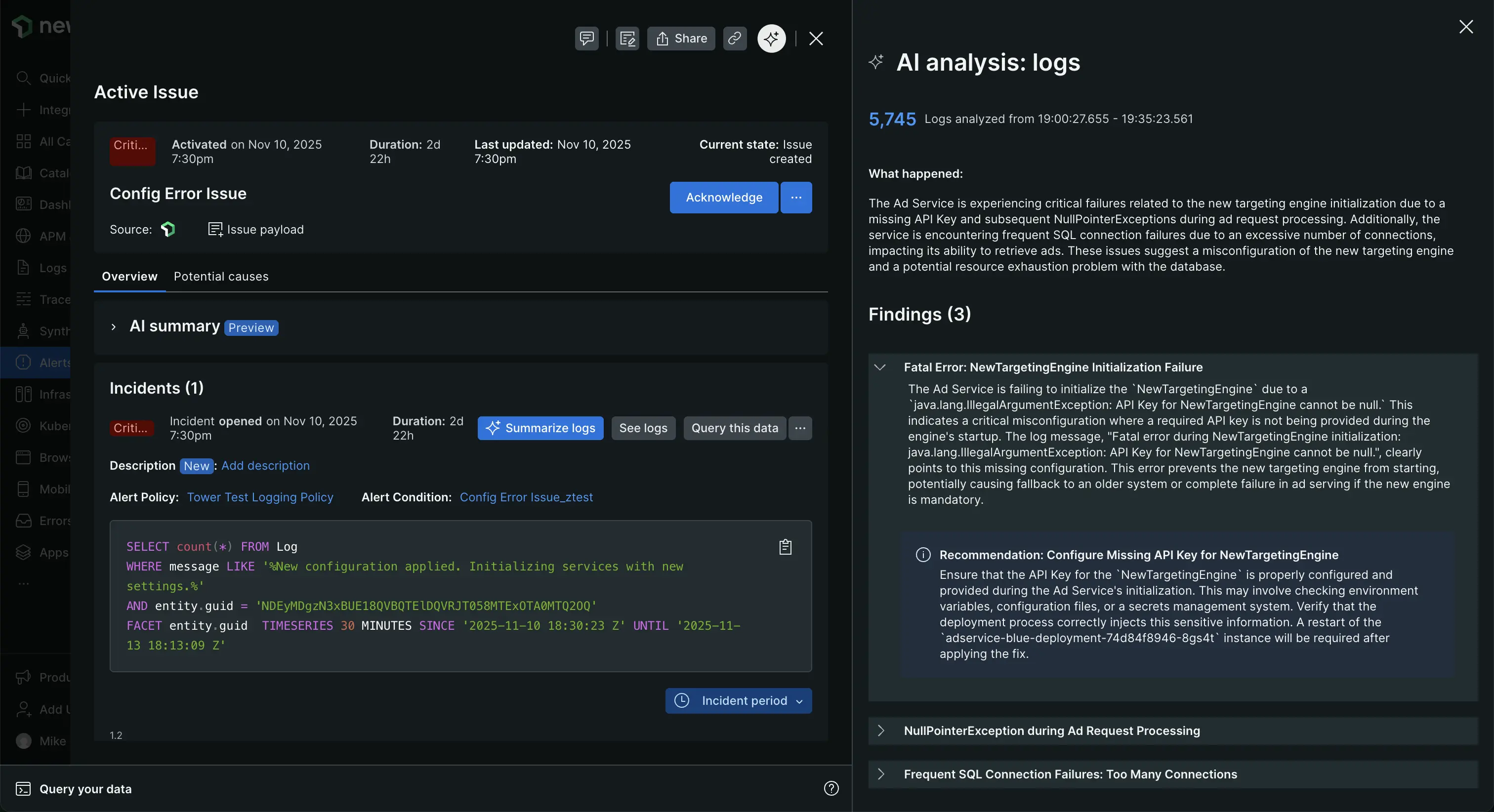 AI Log Alert Summarization