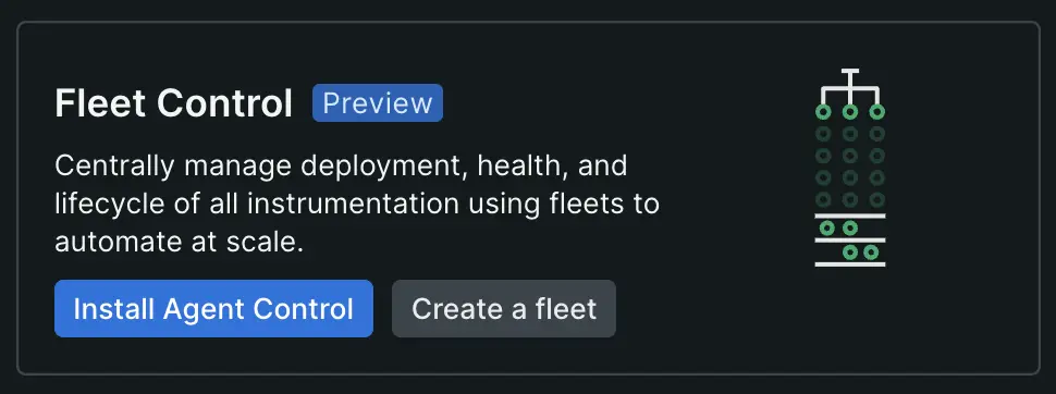 Agent Control guided install Screenshot of the guided install tasks for Agent Control