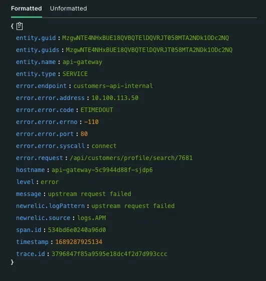 Overview errors affecting your services A screenshot showing an app with many errors