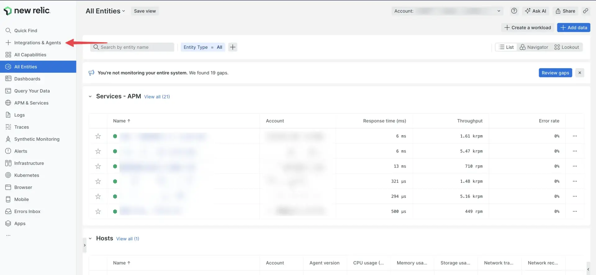 Navigate to Integrations & Agents Navigate to Integrations & Agents