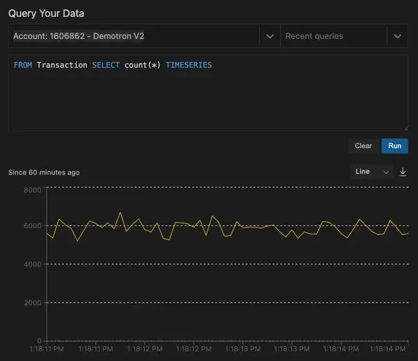Query your data. A screenshot of the query builder.