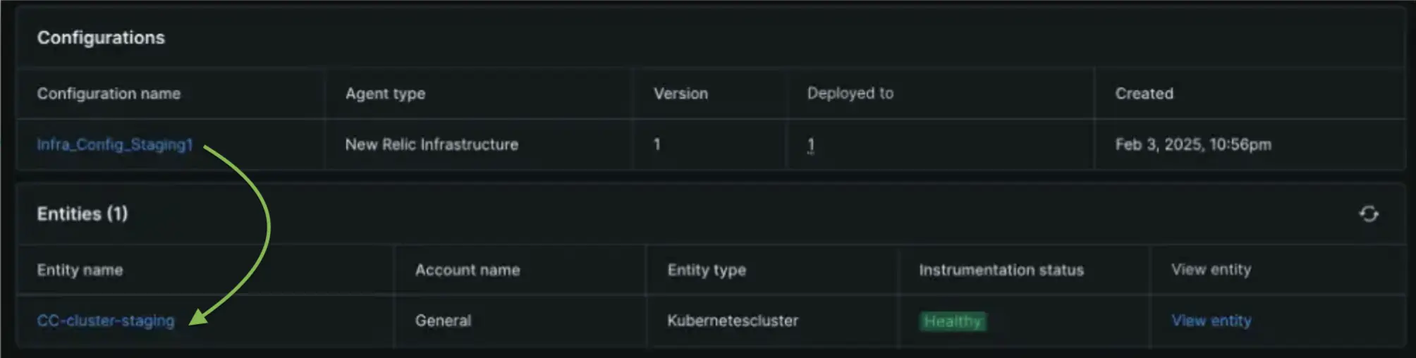 Configuration for clusters Screenshot of a fleet configuration for a Kubernetes cluster.