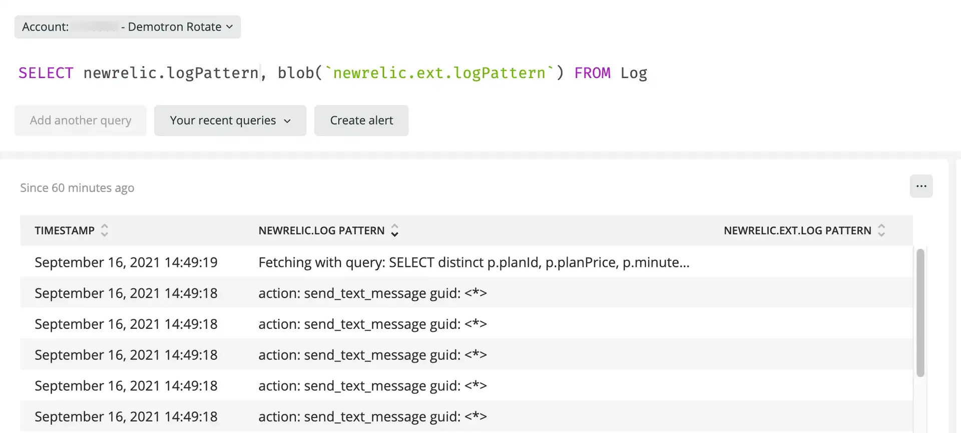 Query log extended data (blobs) Screenshot of Log blobs query in UI