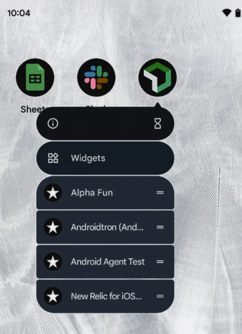 A screenshot of some favorites on the home screen. A screenshot of some favorites on the home screen.