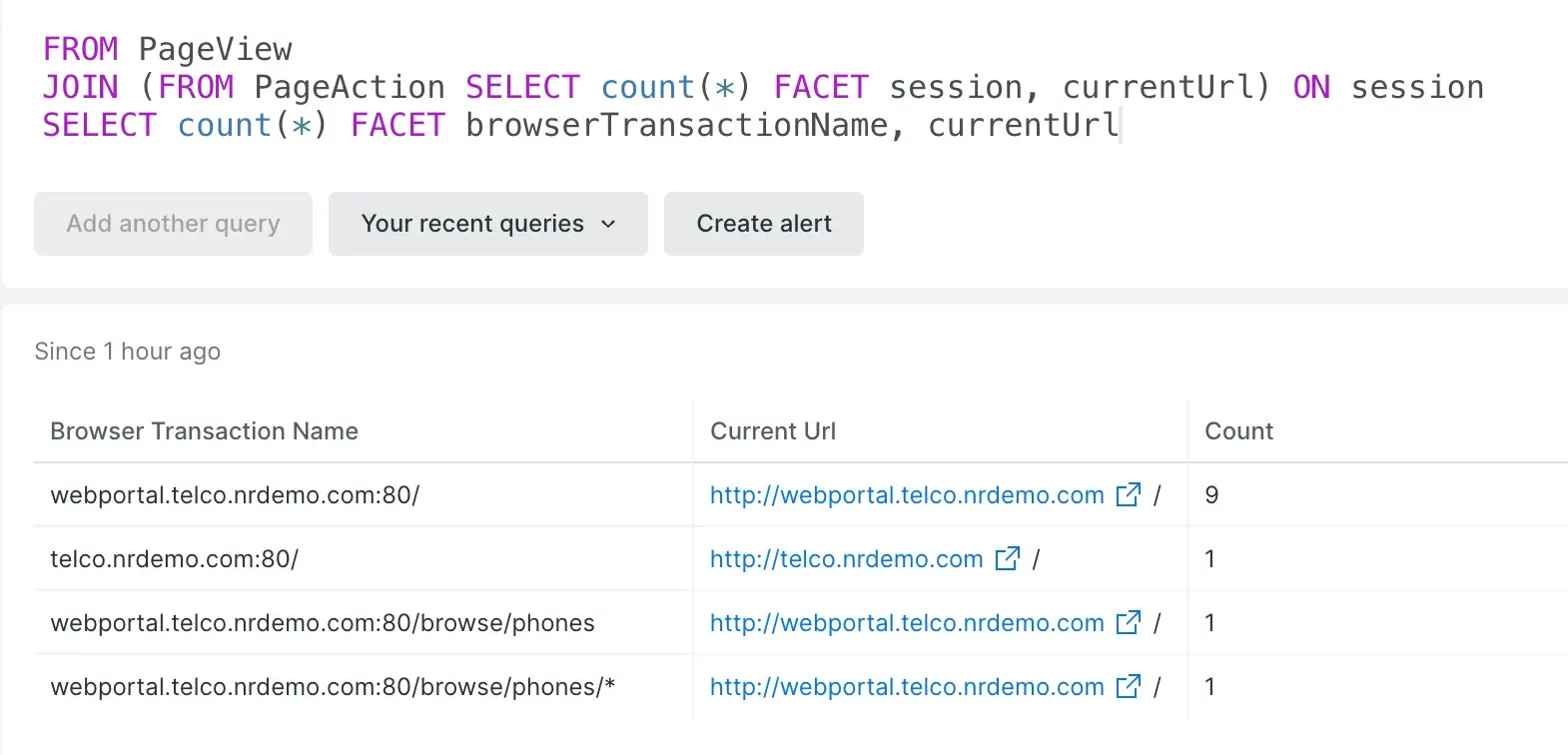 screenshot faceted inner join screenshot faceted inner join
