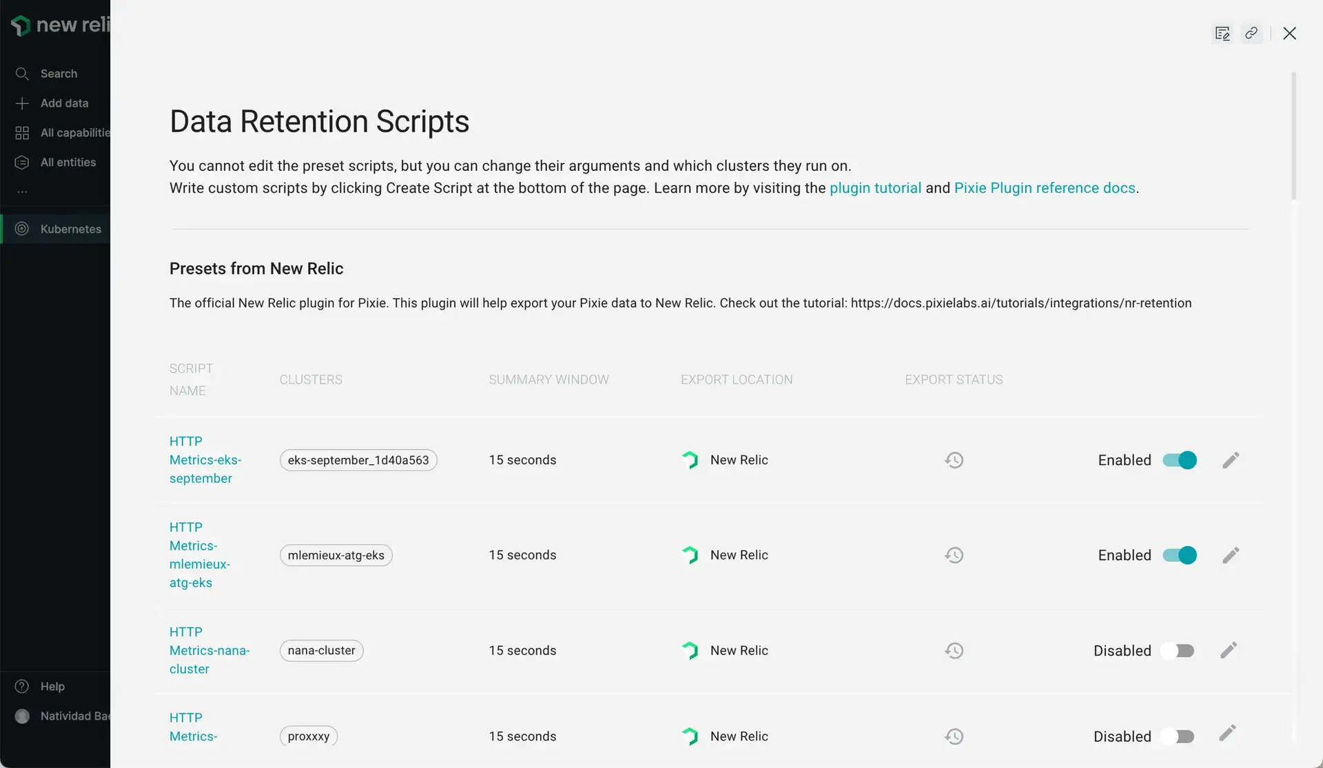 Customize Pixie data ingest page Customize Pixie data ingest page