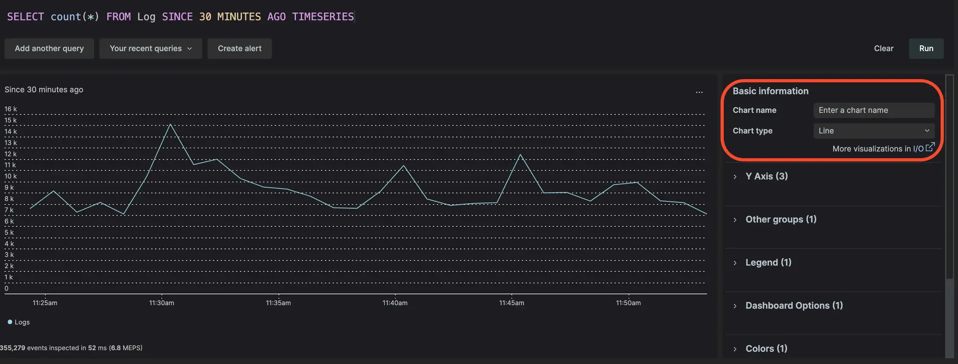 A chart screenshot example A chart screenshot example