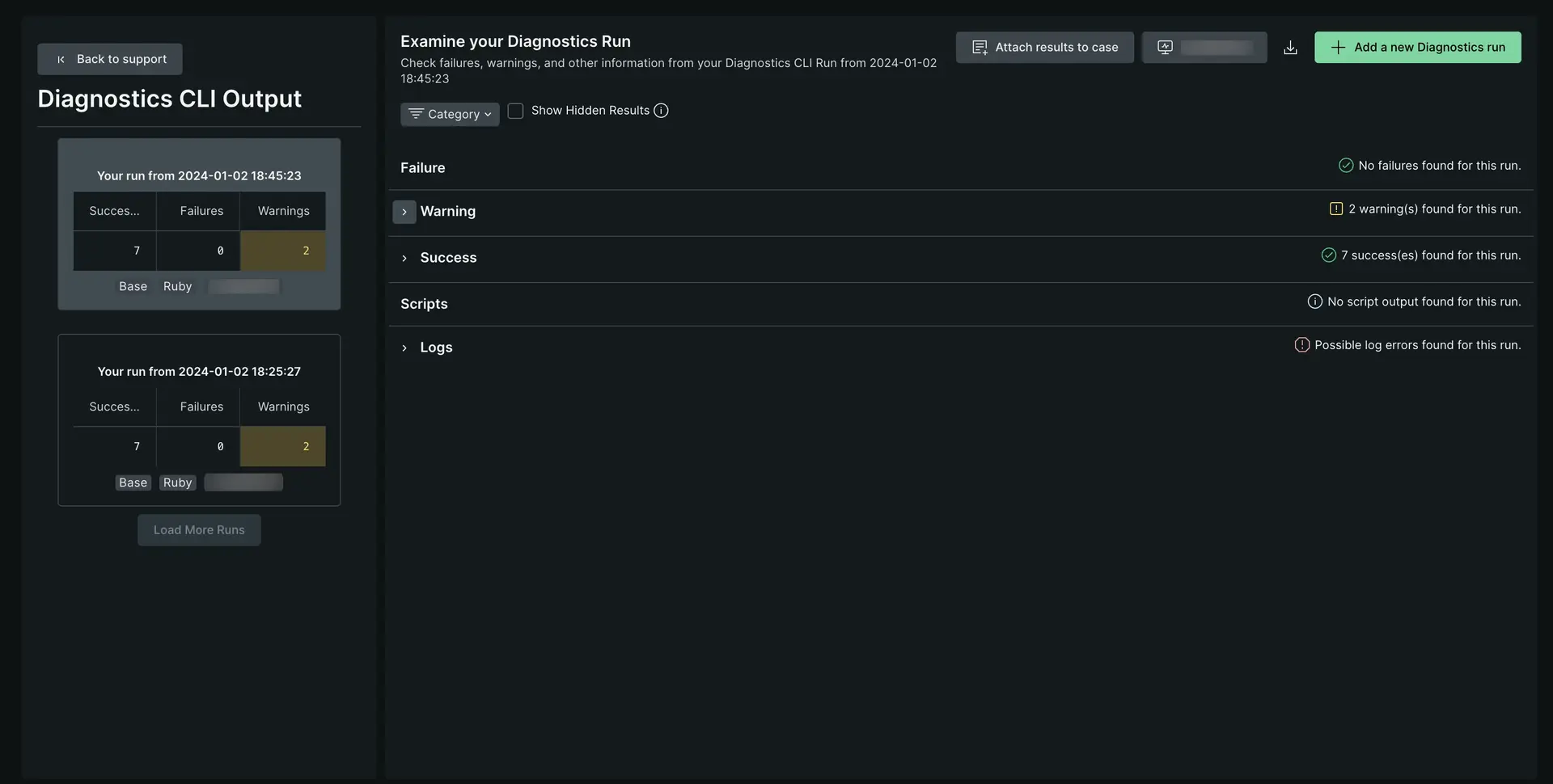 Diagnostics CLI Output application in New Relic Diagnostics CLI Output application in New Relic