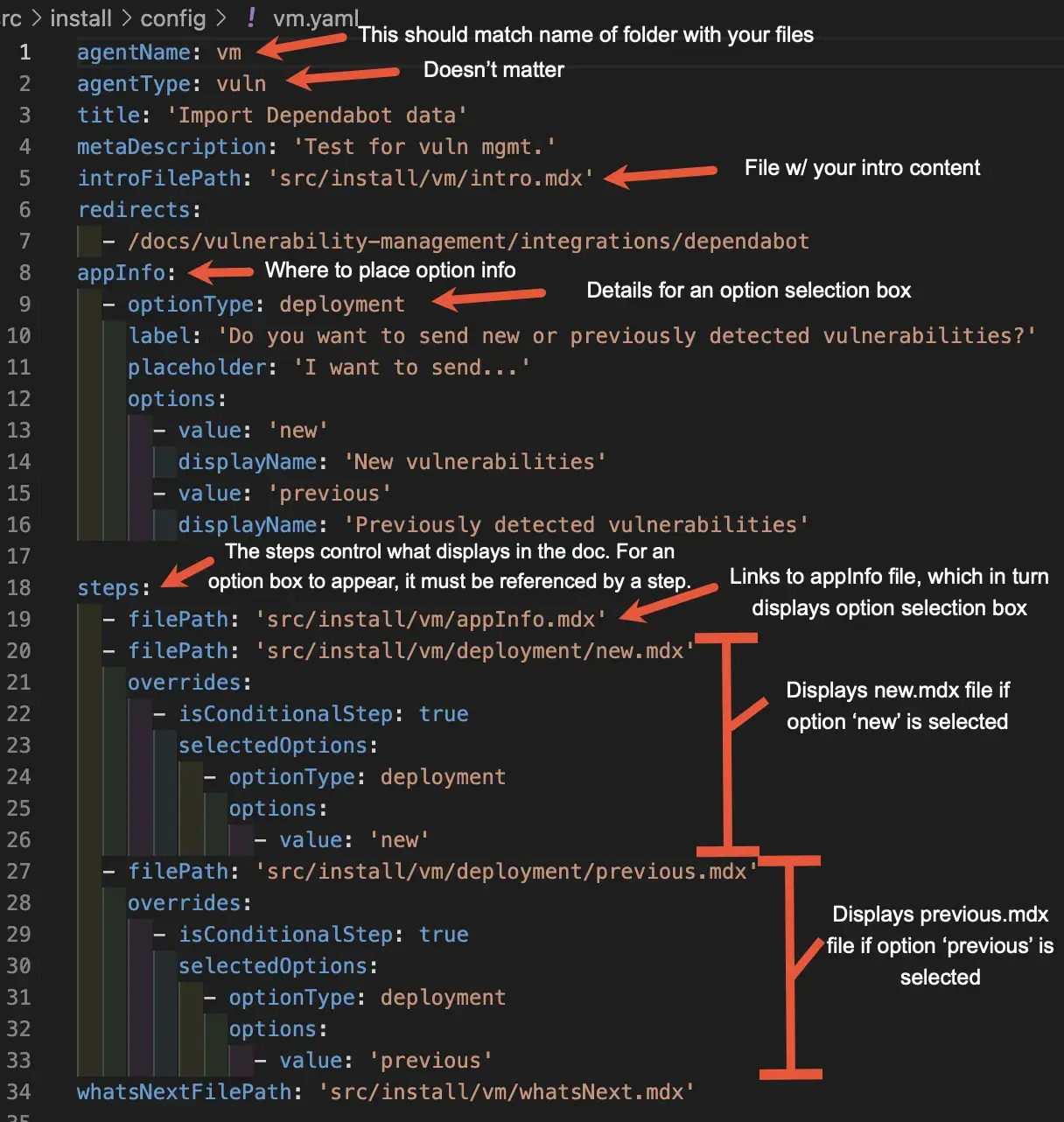 Branched install doc - simple YAML file example Branched install doc - simple YAML file example