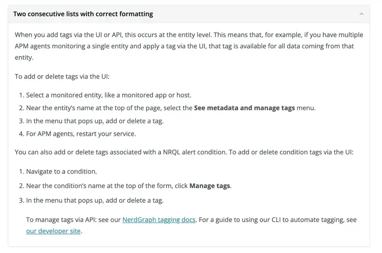 Screenshot showing how indentation in collapsers can go wrong Screenshot showing how indentation in collapsers can go wrong