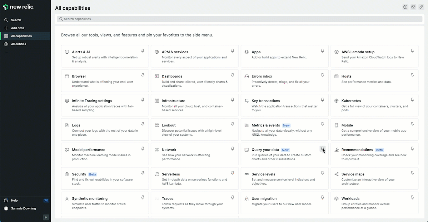 Query builder A gif demonstrating how to use the query builder in the New Relic UI.